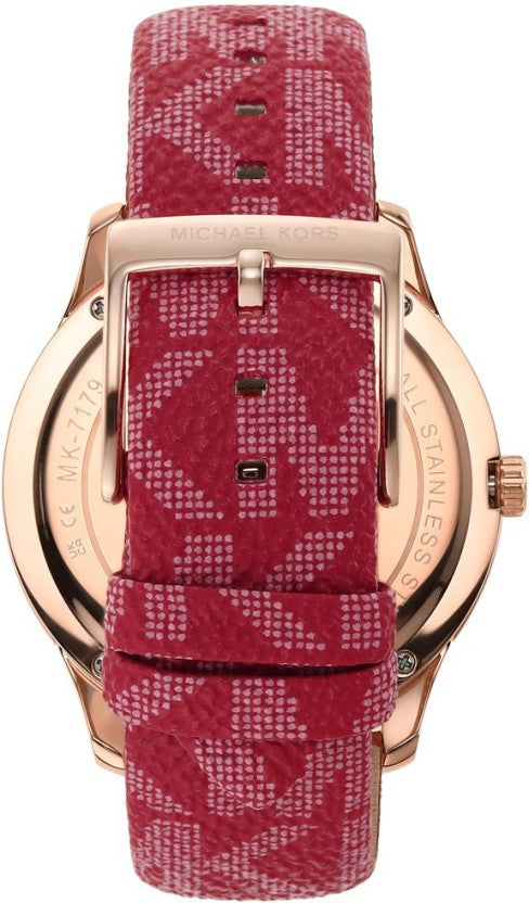Michael Kors Runway Analogue Red Dial Women's Watch MK7179 - Kiwi Watches #3