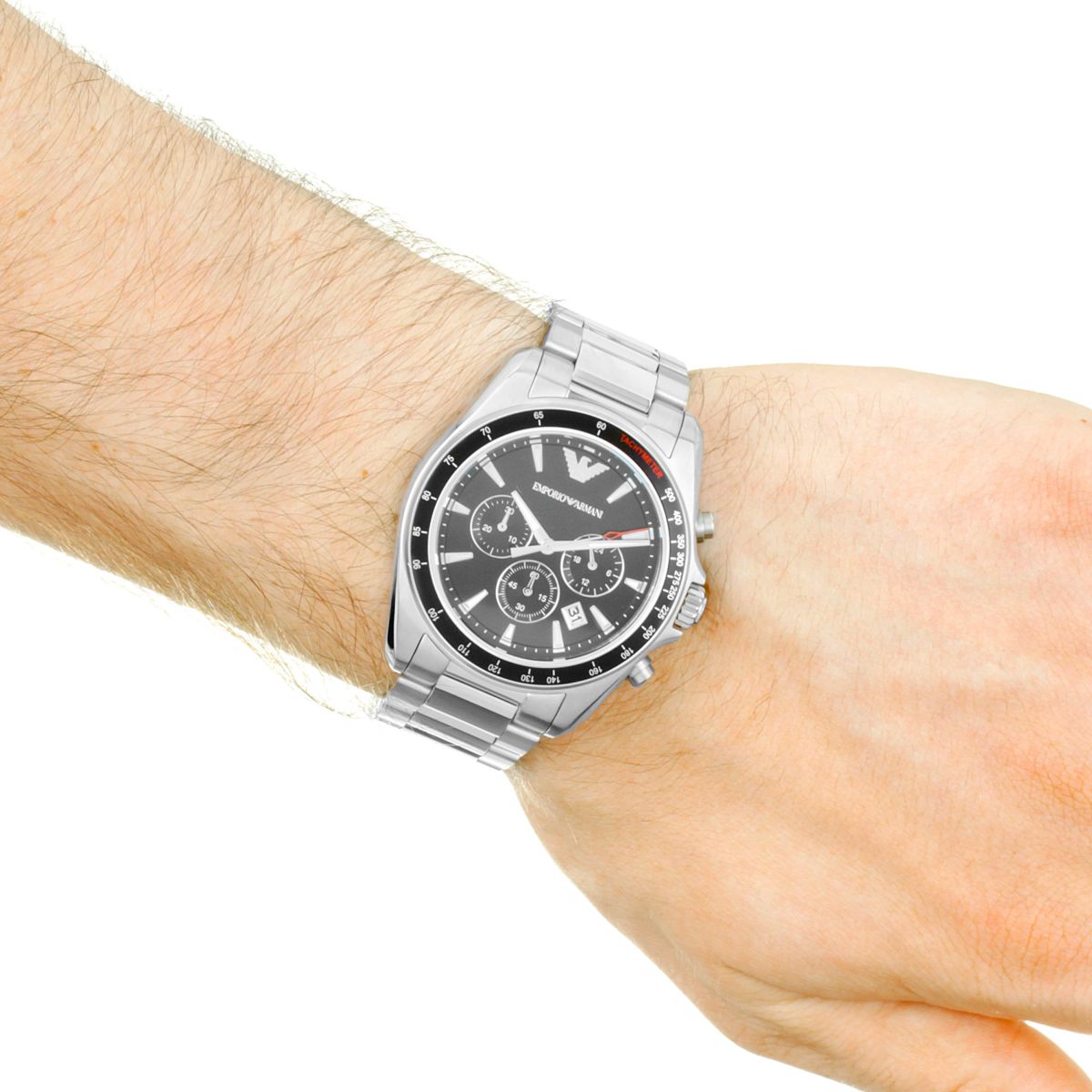 Emporio Armani Sigma Chronograph Black Dial Men's Watch