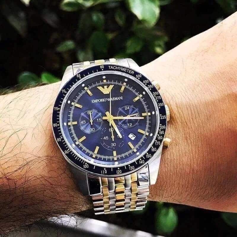Emporio Armani Navy Chronograph Blue Dial Watch - AR6088