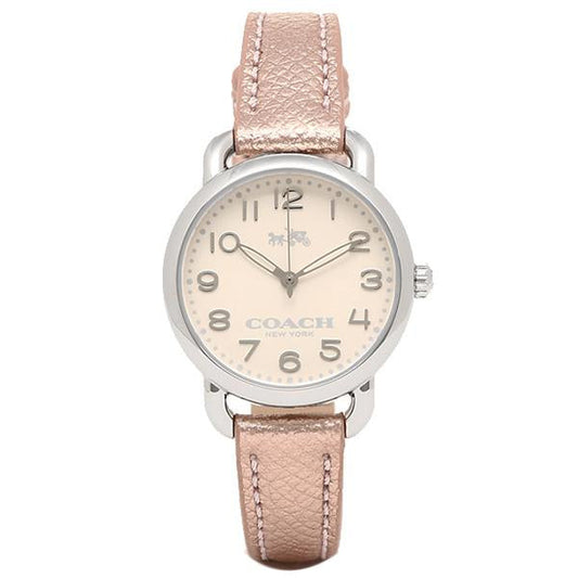 Coach Delancey Beige Dial Leather Strap Ladies Watch 14502249