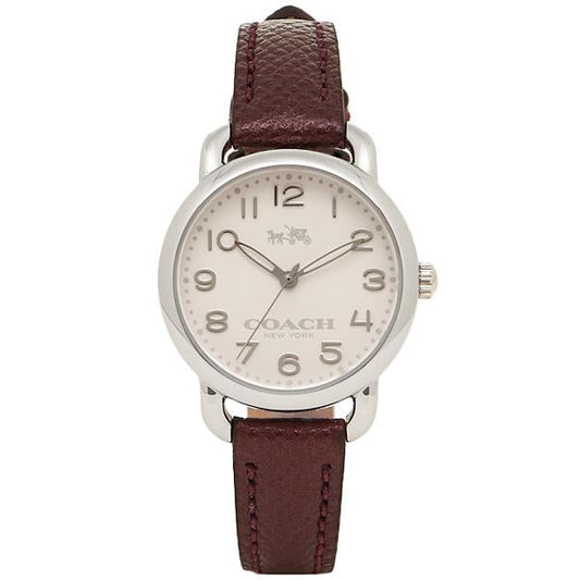 Coach Delancey White Dial Purple Leather Strap Ladies Watch 14502252