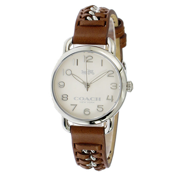 Coach Delancey White Dial Brown Leather Strap Ladies Watch 14502258