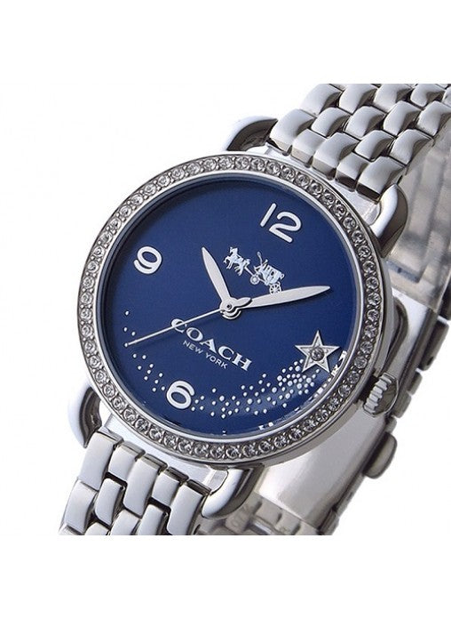Coach Glitz Blue Dial Stainless Steel Women's Watch 14502693