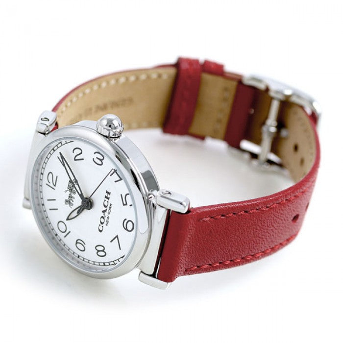 Coach Madison Red Leather Strap Women's Watch 14502407 - Dawson Watches #2