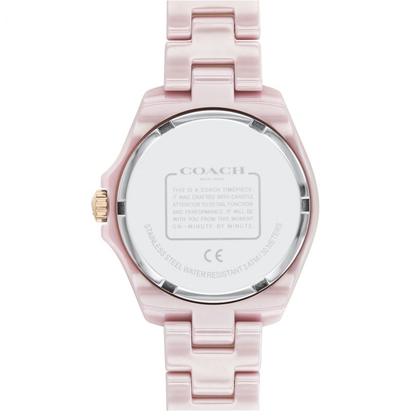 Coach Preston Pink Blush Ceramic Bracelet Women's Watch 14503463