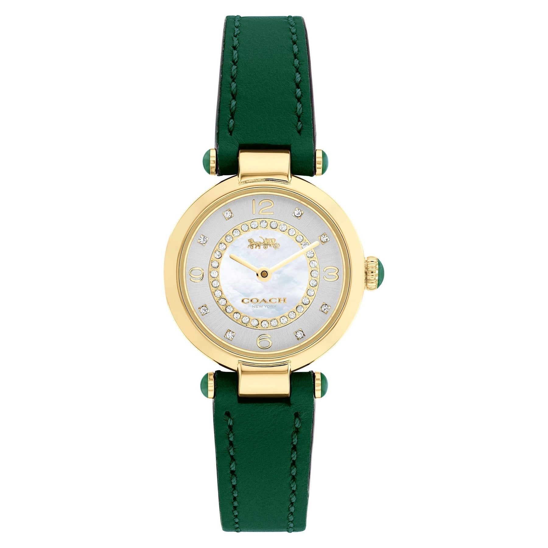 Coach Cary Green Leather Strap Women's Watch  14503894 - Dawson Watches