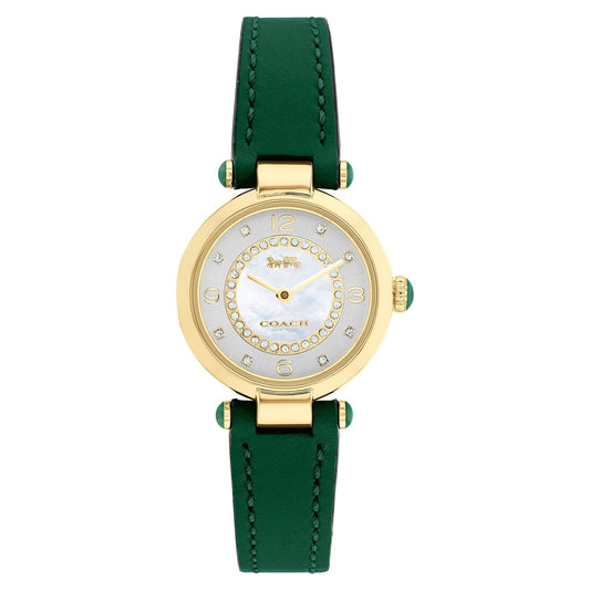 Coach Cary Green Leather Strap Women's Watch  14503894 - Dawson Watches