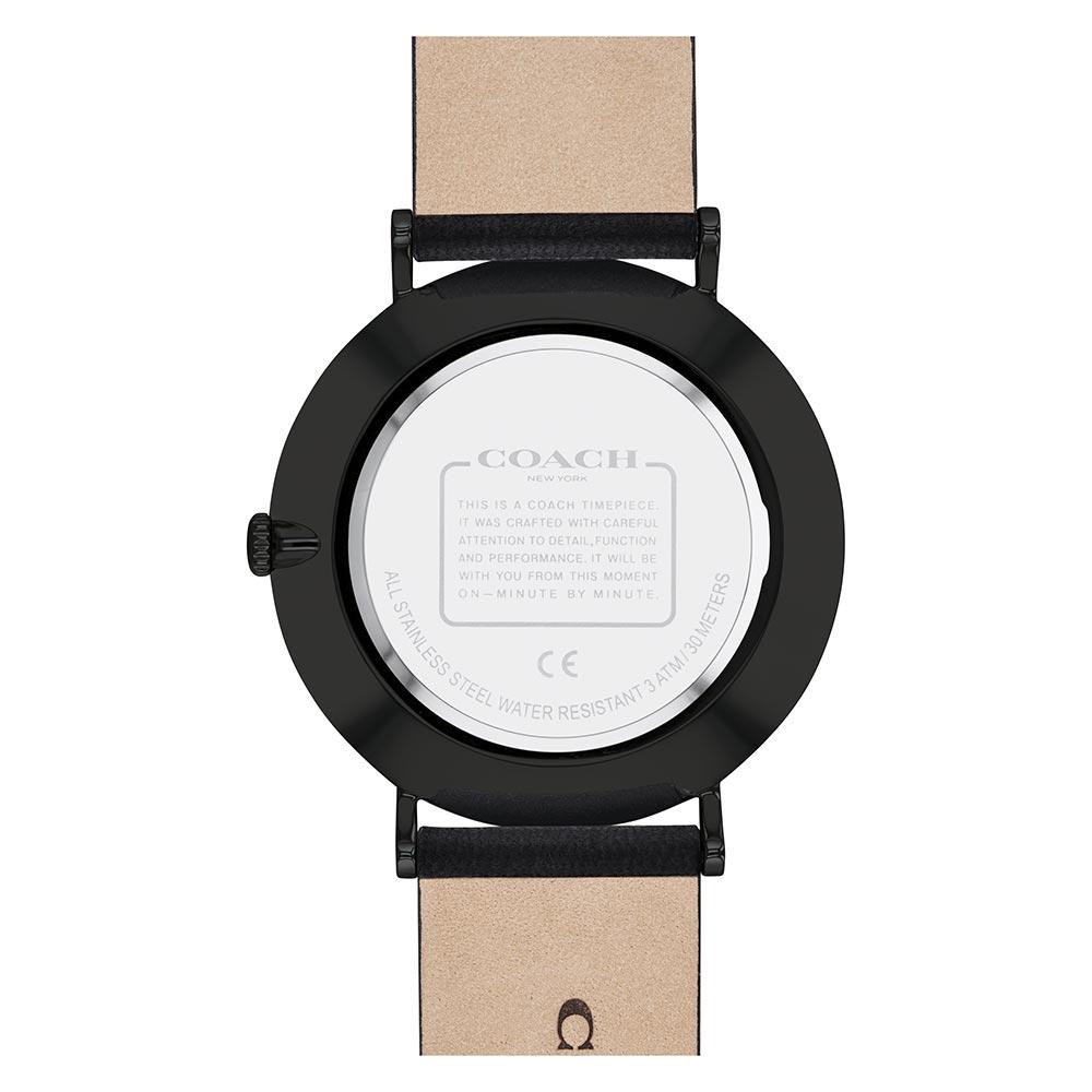 Coach Charles Black Leather Men's Watch 14602434