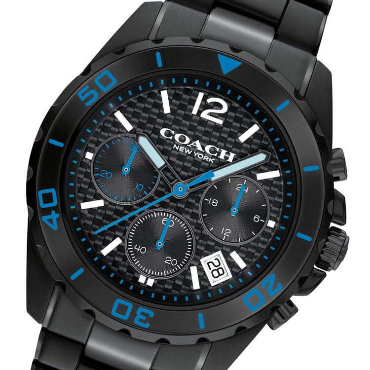Coach Kent Chronograph Black & Blue Men's Watch 14602562 - Dawson Watches #3