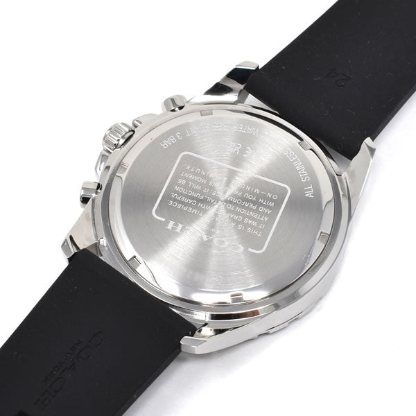 Coach Kent Chronograph Black Silicon Strap Men's Watch 14602565 - Dawson Watches #3