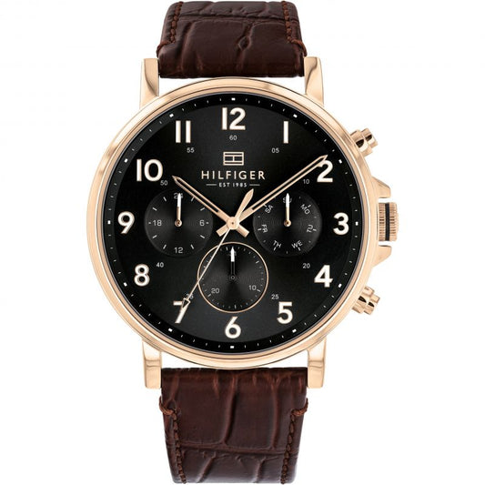 Tommy Hilfiger Multi-function Brown Leather Men's Watch 1710379