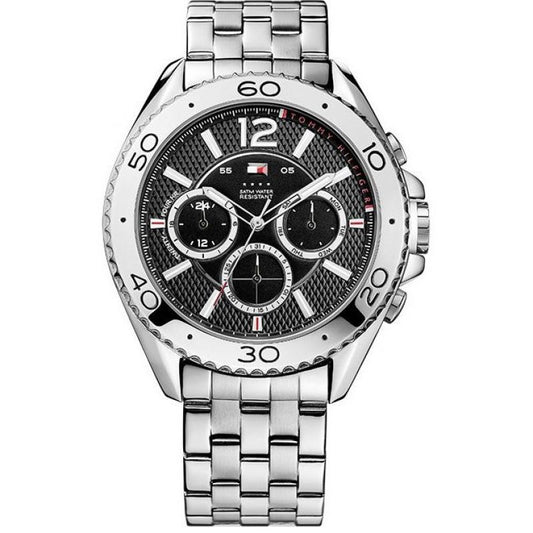 Tommy Hilfiger Grant Black Dial Silver Men's Watch 1791047