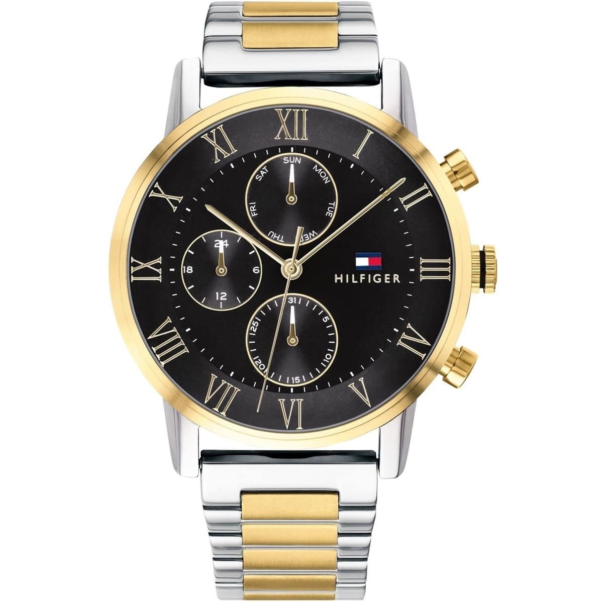 Tommy Hilfiger Chronograph Two-Tone Black Dial Watch 1791539