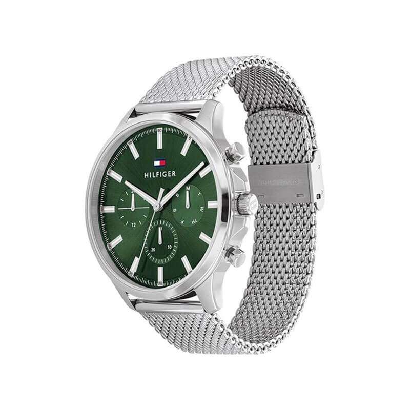 Tommy Hilfiger Ryder Green Dial Mesh Men's Watch 1710499 - Dawson Watches #2