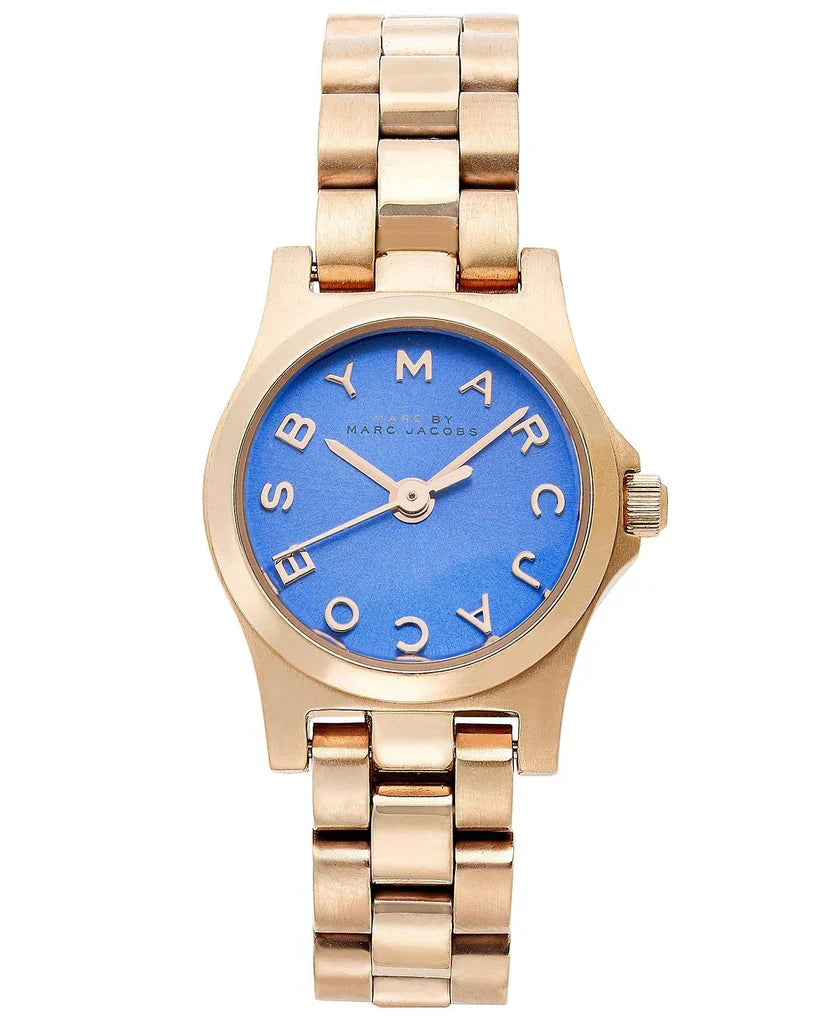 Marc By Marc Jacobs Henry Dinky Blue Dial Rose Gold Watch MBM3204