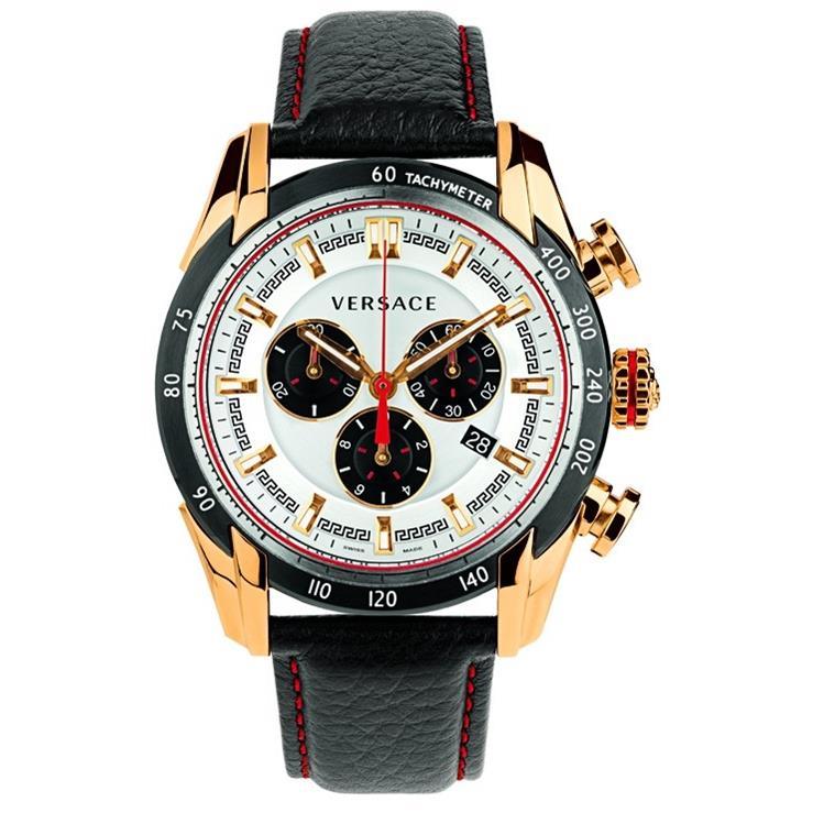 Versace V-Ray Leather Strap Watch VDB040014
