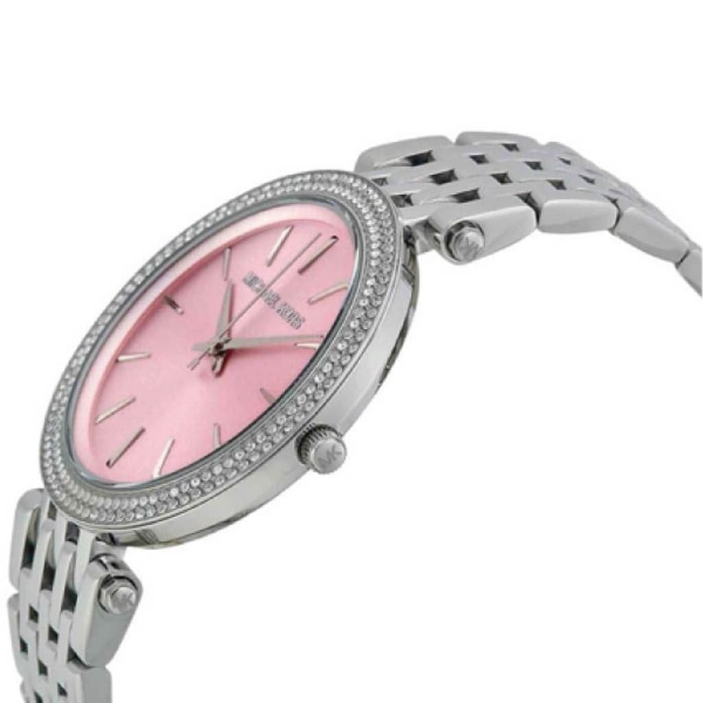 Michael Kors Darci Crystal Paved Pink Dial Ladies Watch MK3352