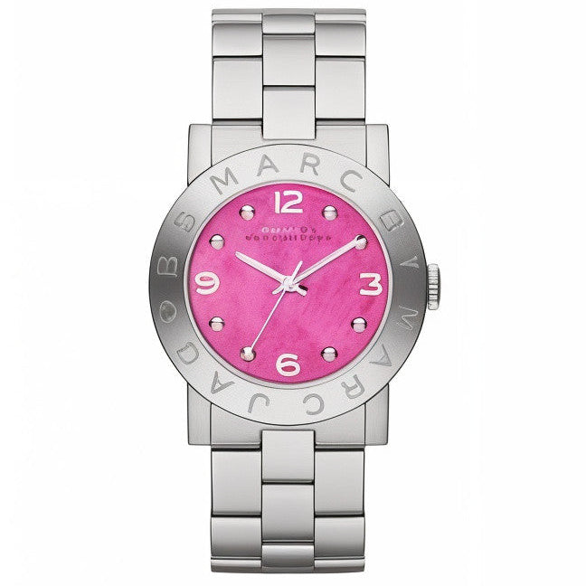 Marc By Marc Jacobs Amy Pink Dial Silver Classic Watch MBM8623