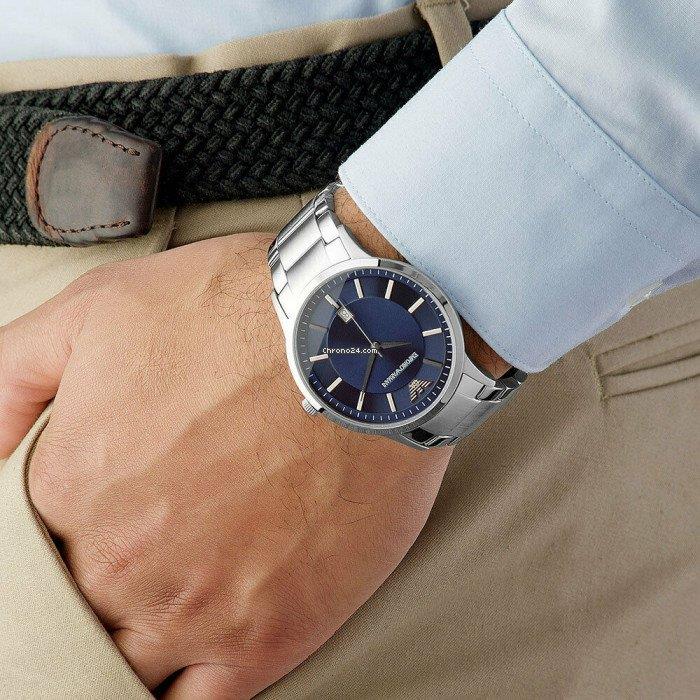 Emporio Armani Quartz Blue Dial Men's Watch AR11180