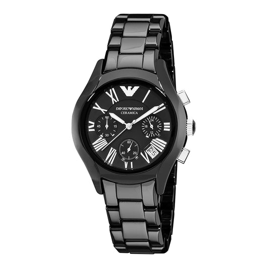 Emporio Armani Black Ceramic Chronograph Ladies Watch AR1401