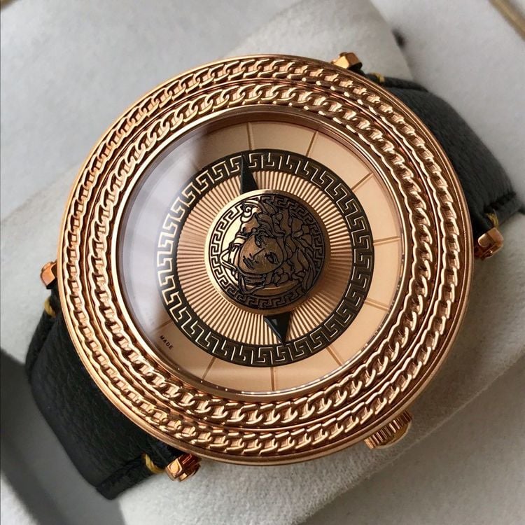 Versace V-Metal Icon Rose Gold Men's Watch VQL020015 - Dawson Watches #2