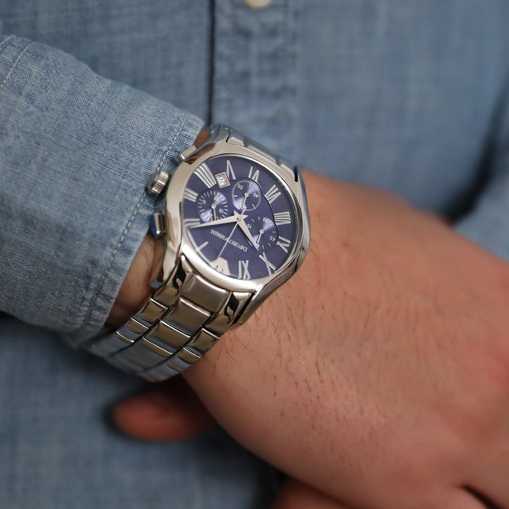 Emporio Armani Classic Chronograph Blue Dial Men's Watch AR1635