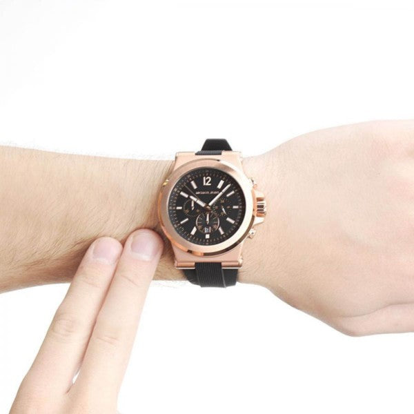 Michael Kors Dylan Chronograph Dial Men's Watch MK8184 Water resistance: 100 meters / 330 feet Movement: Quartz