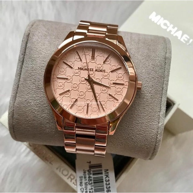 Michael Kors Runway Rose Gold Stainless Steel Ladies Watch MK3336 Water resistance: 50 meters Movement: Quartz