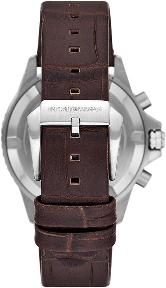 Emporio Armani Chronograph Brown Leather Men's Watch AR11486 - Dawson Watches #4