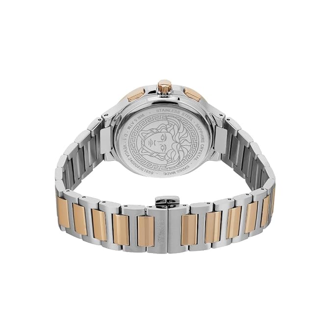 Versace Greca Logo Chronograph Quartz Silver Dial Men's Watch - VEZ900321