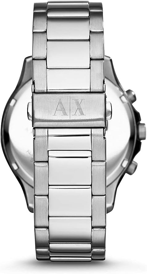 Armani Exchange Silver Chronograph Black Dial Men's Watch AX1057 - Dawson Watches #2