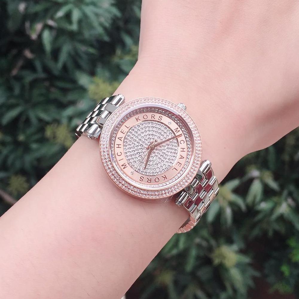 Michael Kors Darci Pave Dial Two-tone Ladies Watch MK3446