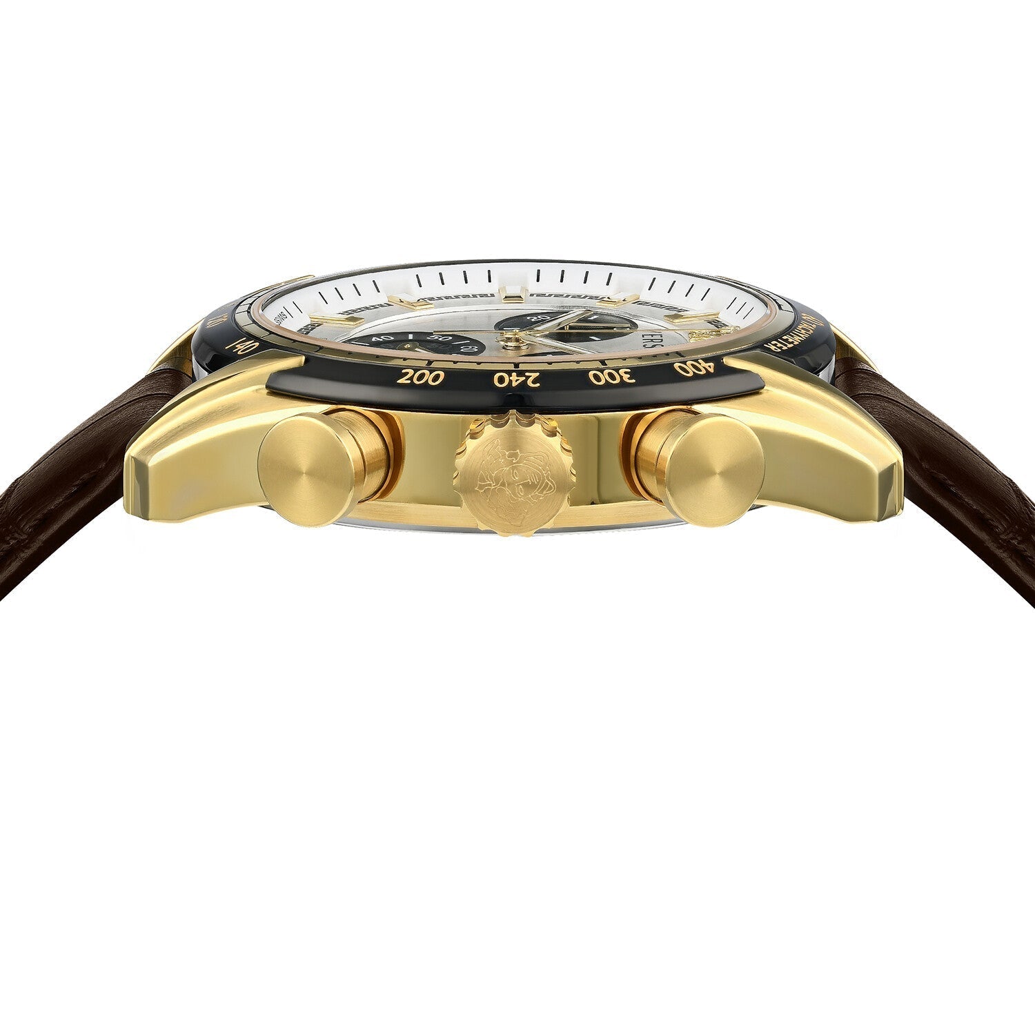 Versace V-Ray Brown Leather Strap Men's Watch VE2I00221 - Dawson Watches #2