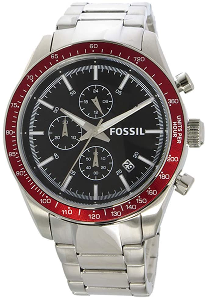 Fossil Chronograph Black Dial Stainless Steel Men's Watch  BQ2086 - Dawson Watches