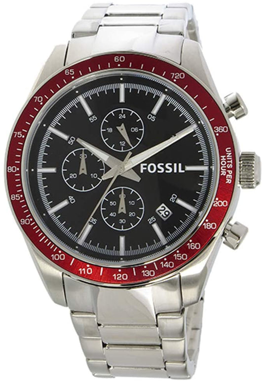 Fossil Chronograph Black Dial Stainless Steel Men's Watch  BQ2086 - Dawson Watches