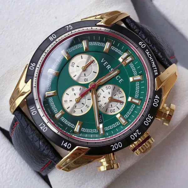 Versace V-Ray Chronograph Green Dial Men's Watch VDB050014