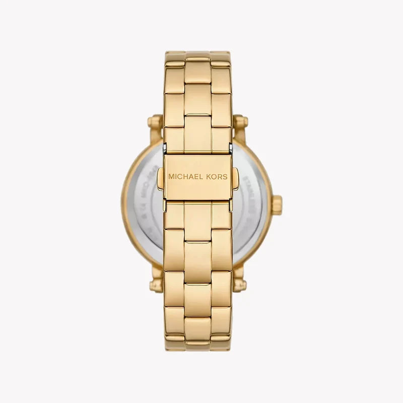 Michael Kors Slim Runway Blue Dial Gold Watch - MKO1048