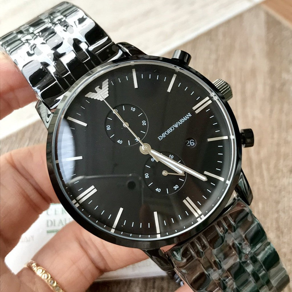 Emporio Armani Chronograph Black Dial Men's Watch AR1934 Water resistance: 50 meters / 165 feet Movement: Quartz