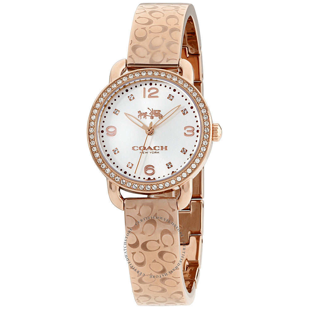Coach Delancey Silver Dial Rose Gold-Tone Ladies Watch 14502355