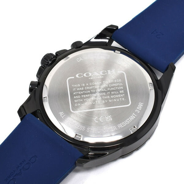 Coach Kent Chronograph Blue Silicon Strap Men's Watch 14602566 - Dawson Watches #3