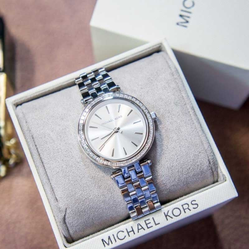Michael Kors Petite Darci Crystal Paved Silver Ladies Watch MK3364
