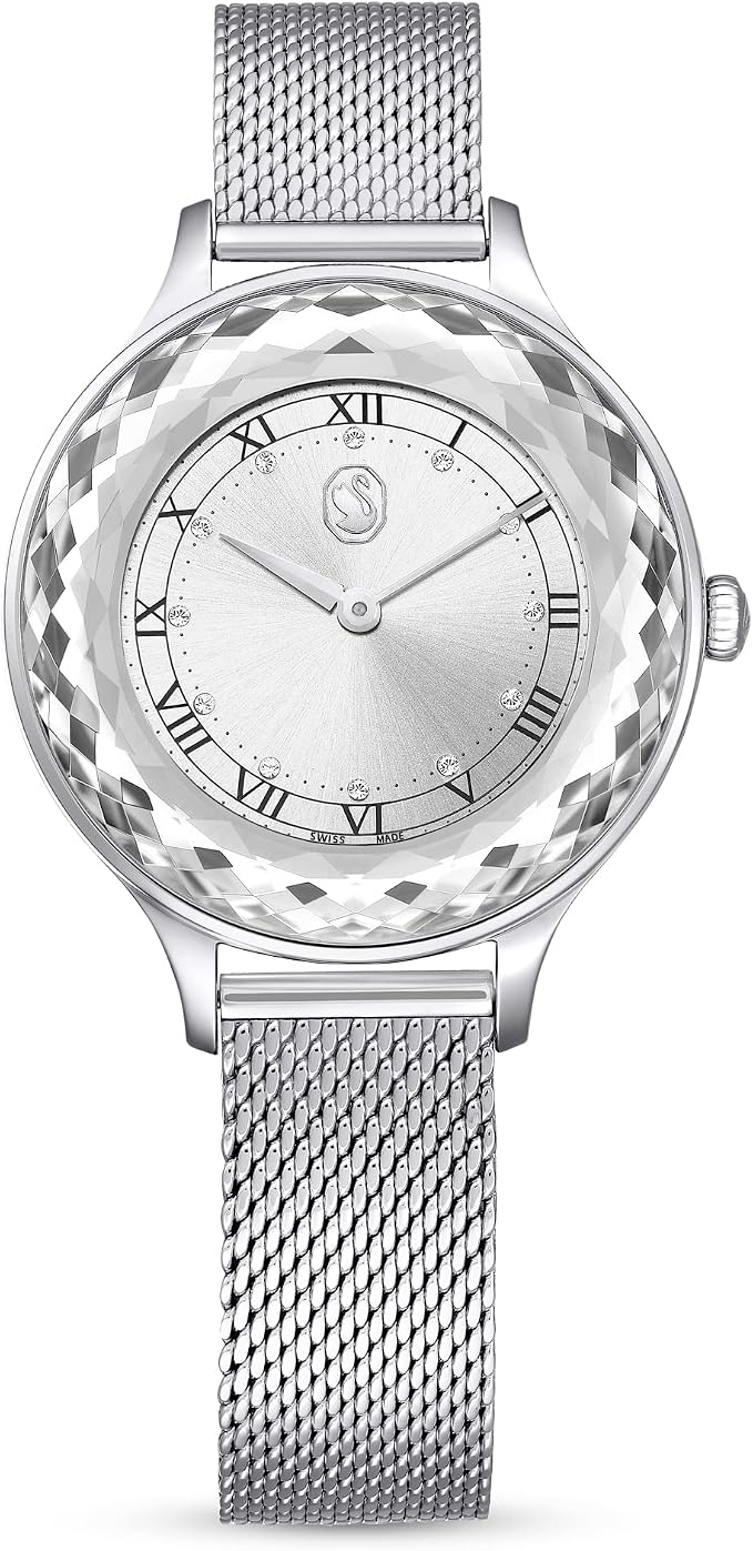 Swarovski Octea Nova Sapphire Glass Bezel Silver Dial Silver Steel Women's Watch - 5650039