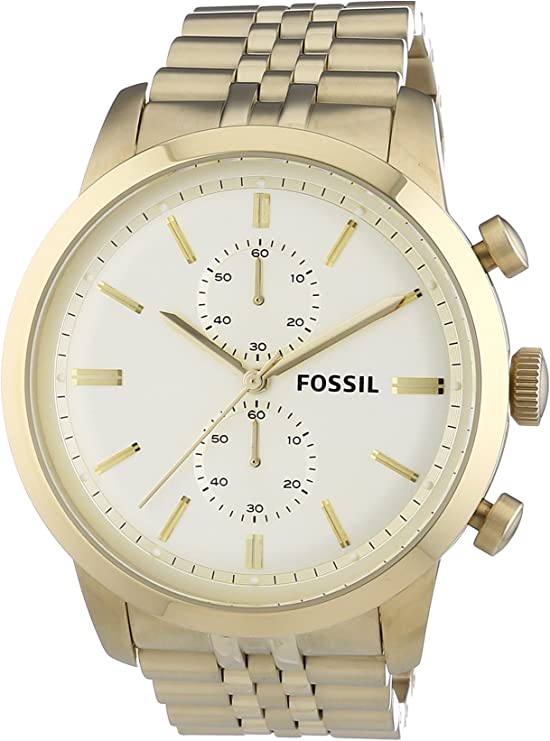 Fossil Gold Townsman Tone Stainless Steel Chronograph Men's Watch FS4856 - Dawson Watches #2
