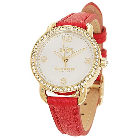 Coach Delancey White Dial Leather Strap Ladies Watch 14502452