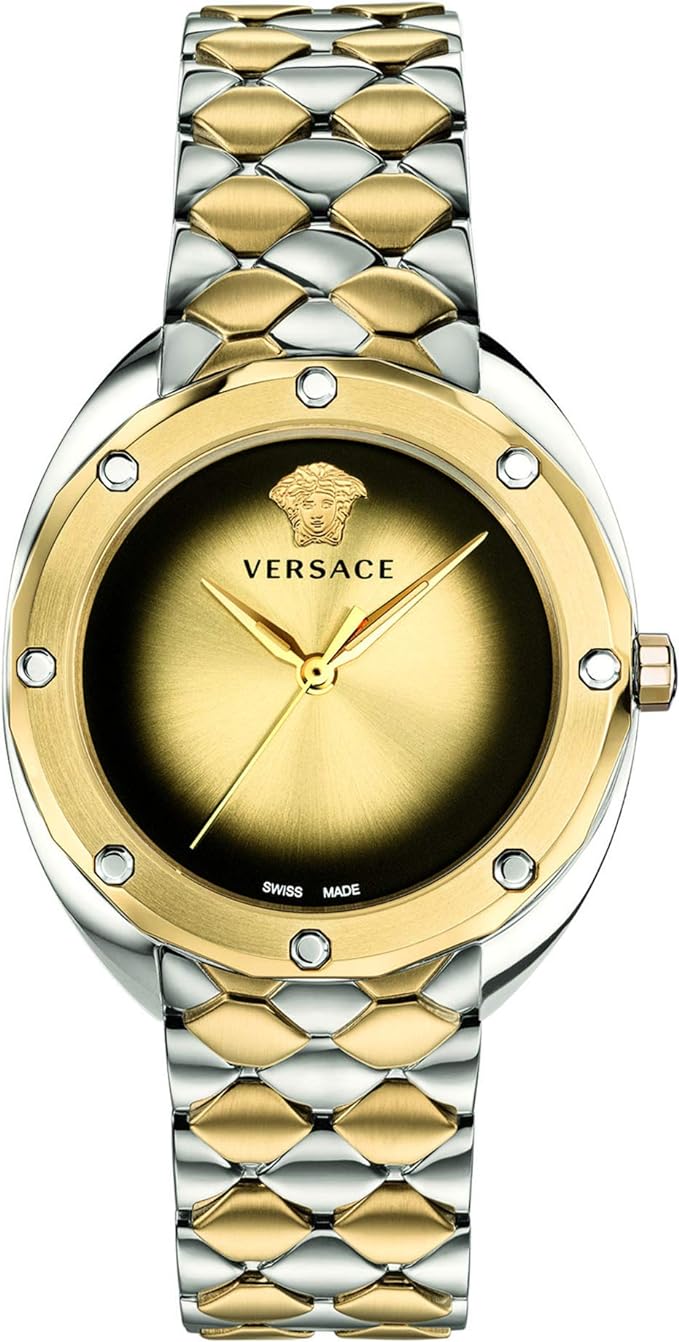 Versace Shadov Gold-Tone Sunray Women's Watch  VEBM00518 - Dawson Watches