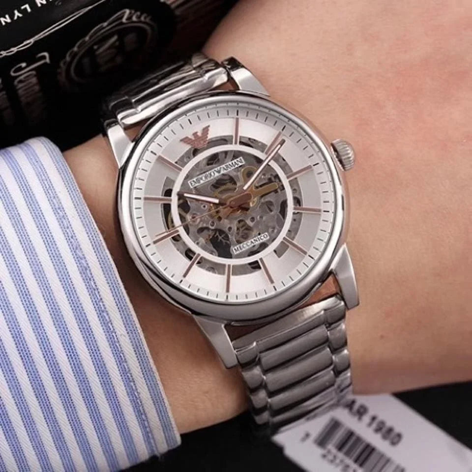 Emporio Armanii Luigi Automatic Silver Watch - AR1980