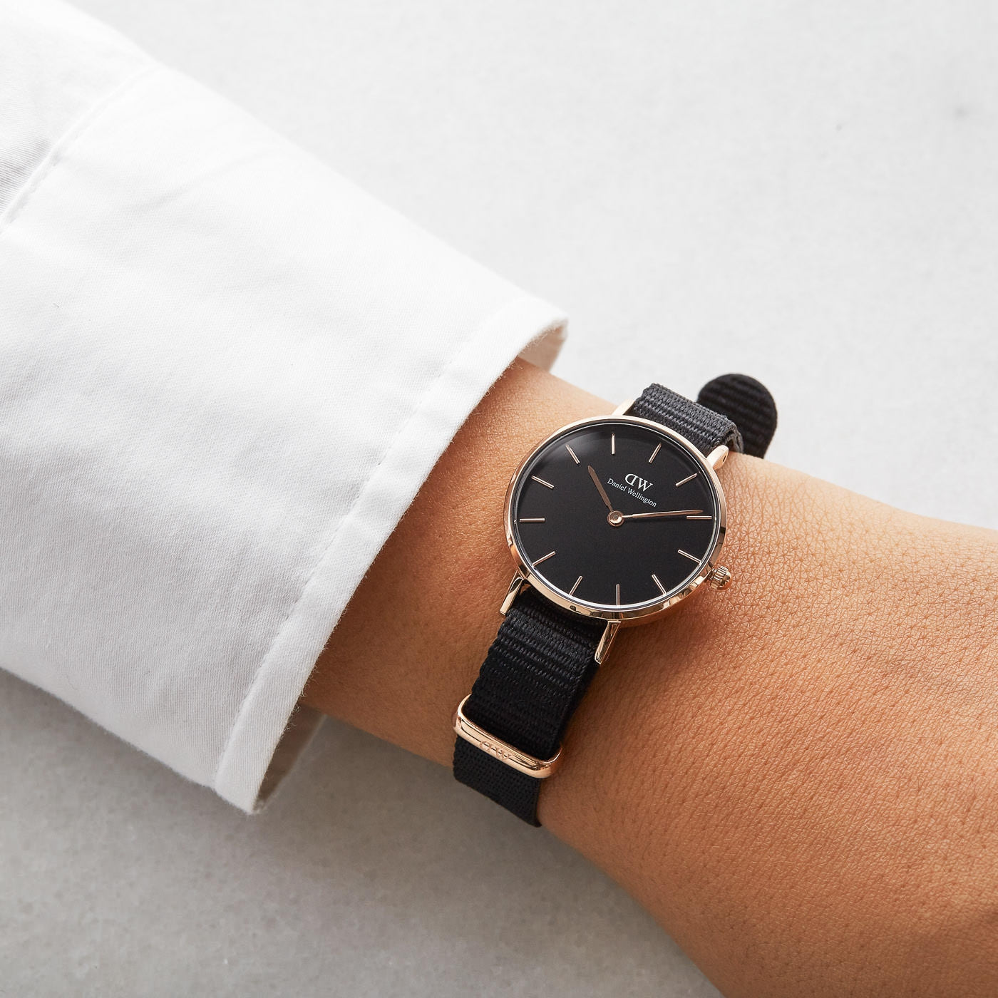 Daniel Wellington Black Classic Petite Cornwall 28mm Women's Gold Watch DW00100247 - Dawson Watches