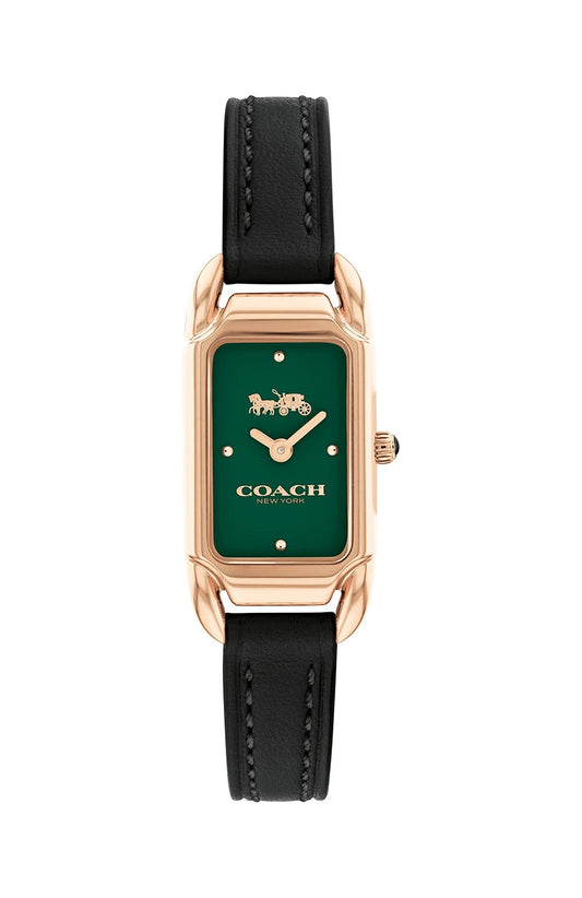 Coach Cadie Green Dial Leather Strap Women's Watch  14504068 - Dawson Watches