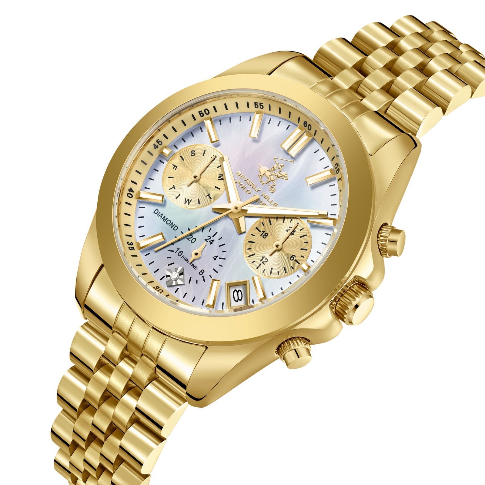 Beverly Hills Polo Club Multi-Function Analog Watch Gold Stainless Steel Watch BP3656C.120 BP3656C.120 - Image 2
