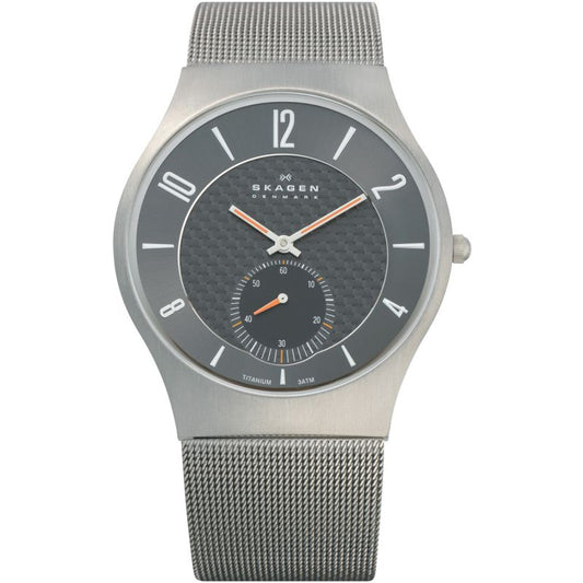 Skagen Grey Titanium Strap and Black/Grey Dial Men's Watch 805XLTTM